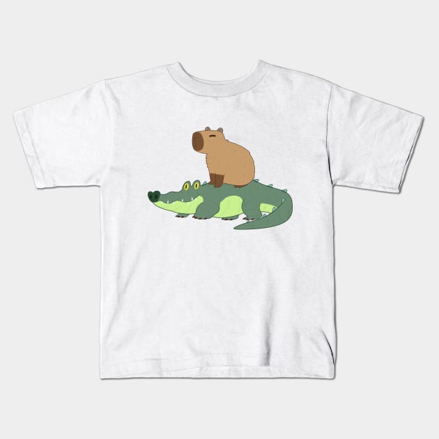 Capy & Croc Kids T-Shirt by GoshWow 